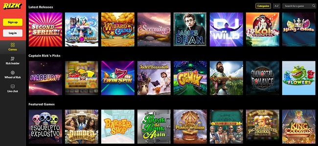 A wide game selection!