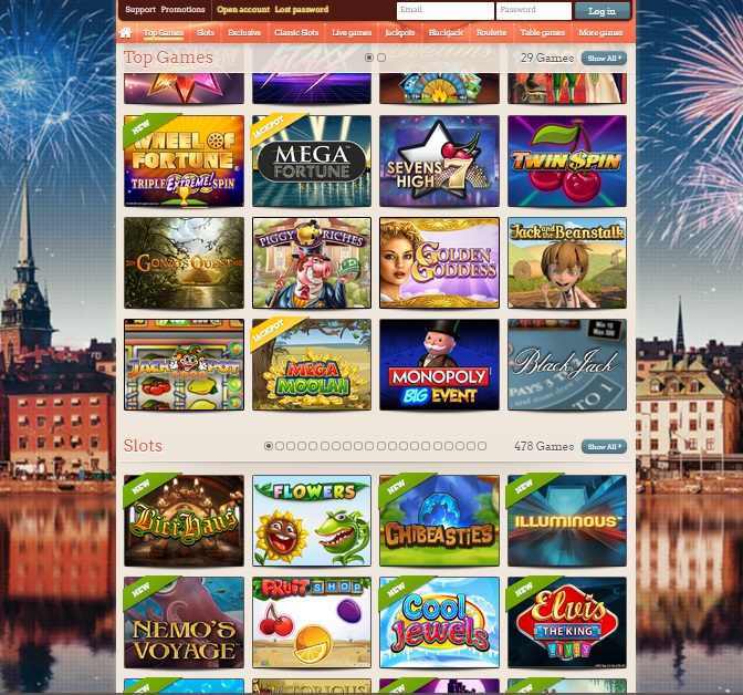 A wide game selection!